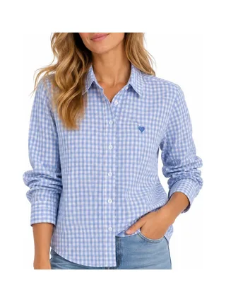 Chemise Bleu/Blanc Femme PM Mère & Fille Vichy 1