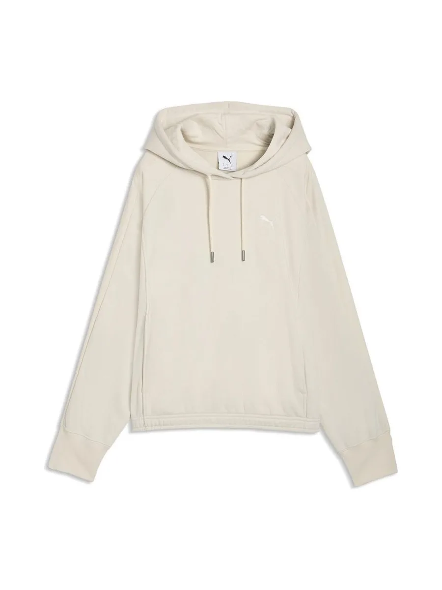 Sweat À Capuche Écru Femme Puma Oversized 2