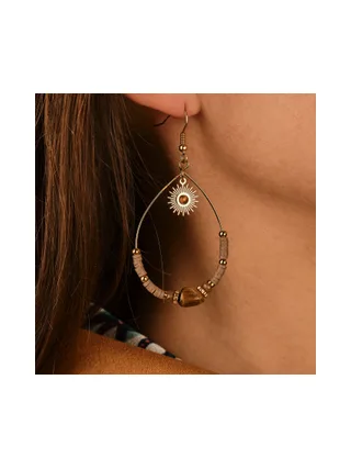 Boucles d'oreilles Tatiana - Marron 2