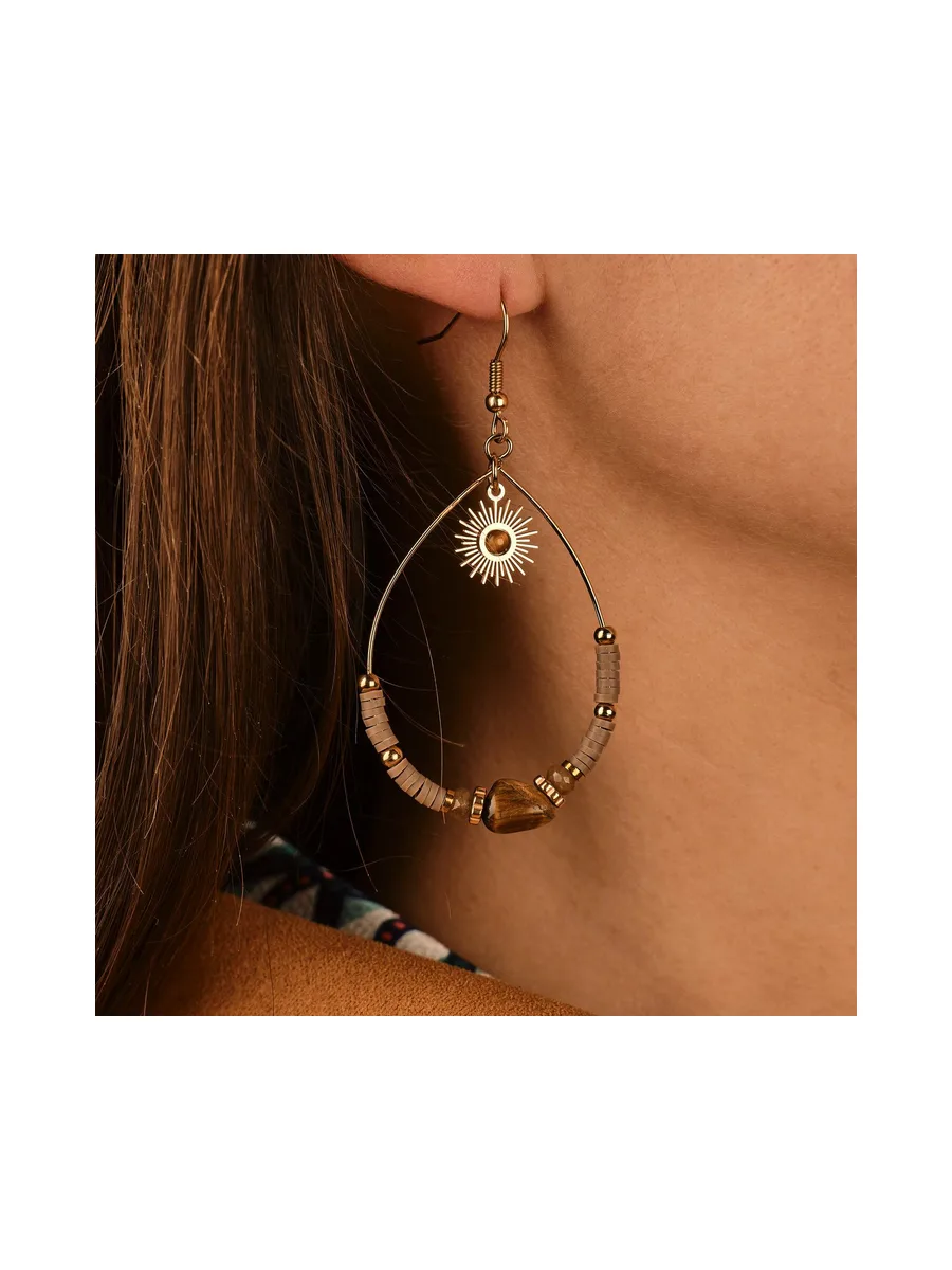 Boucles d'oreilles Tatiana - Marron 2