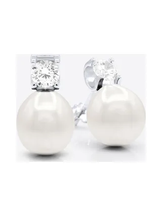Boucles d'Oreilles Solitaire Oxyde de Zirconium 4,5 mm — Argent 925 Millièmes Rhodié 1