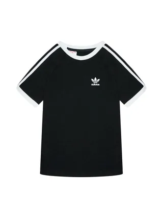 T-shirt Noir Garçon Adidas 3stripes H35545 1