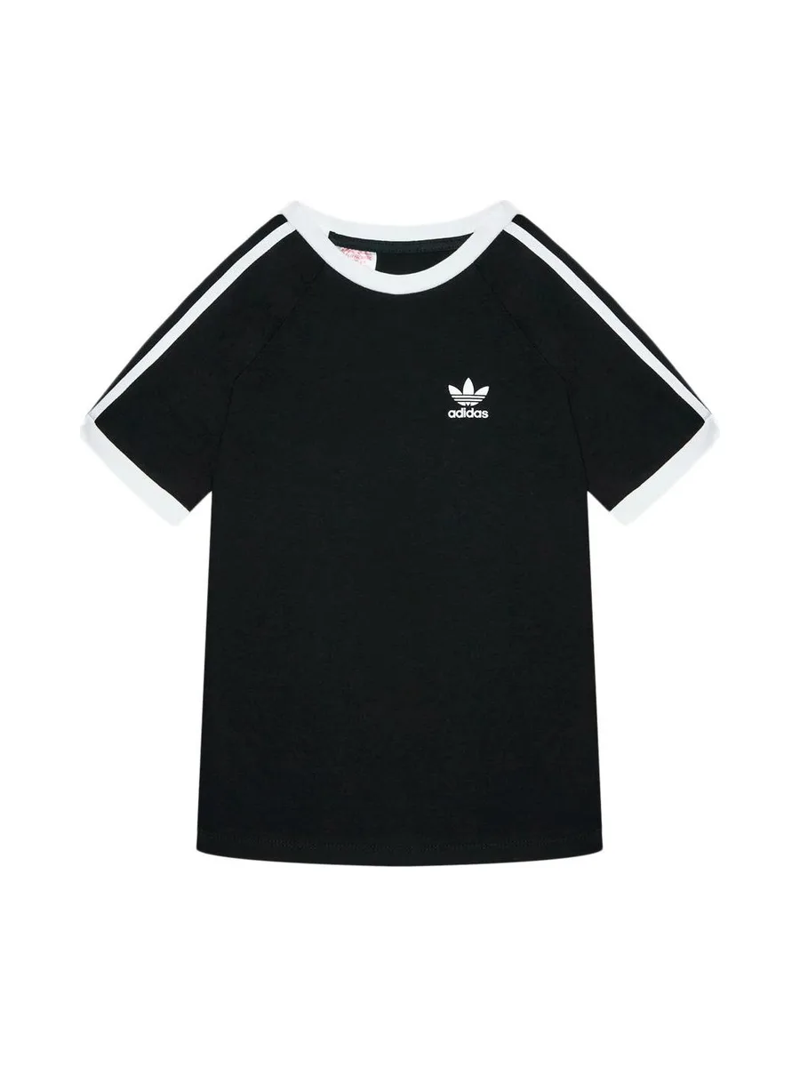 T-shirt Noir Garçon Adidas 3stripes H35545 2