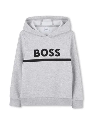 Sweat à Capuche Gris Garçon Hugo Boss J52748 1