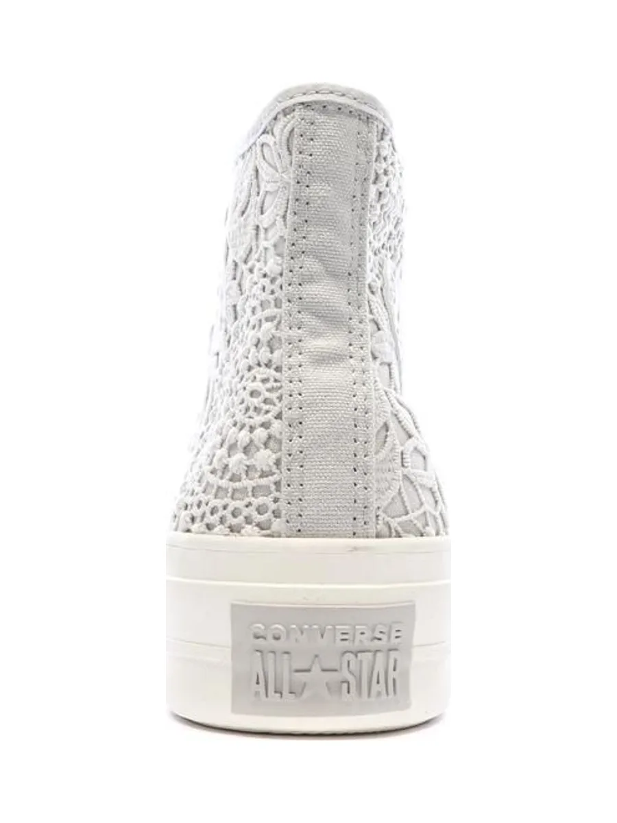 Baskets Grises Dentelle Femme Converse Chuck Taylor All Star Lift 4