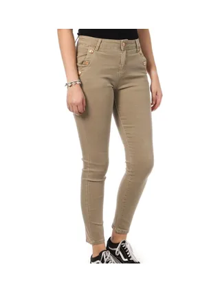 Jean Skinny Beige Femme My Tina's Boutons 1