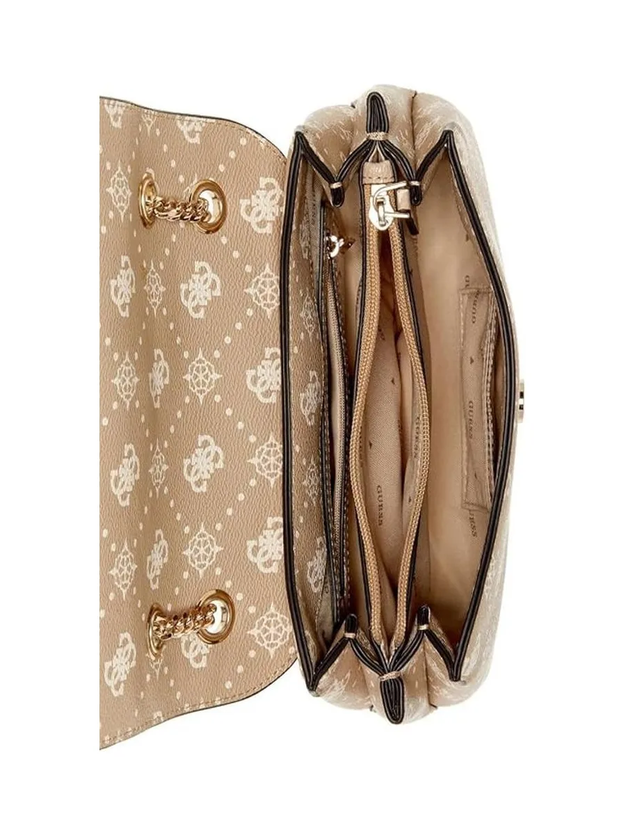 Sac à Bandoulière Beige Femme Guess Silia 4