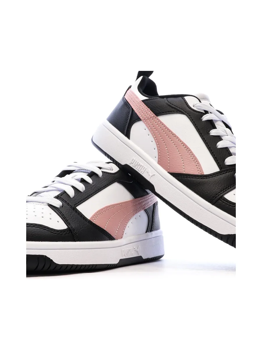 Baskets Blanc/Rose Femme Puma Rebound V6 Low 8