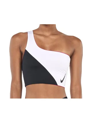 Haut de maillot de bain Blanc/Noir/Rose Femme Nike NESSC259 1