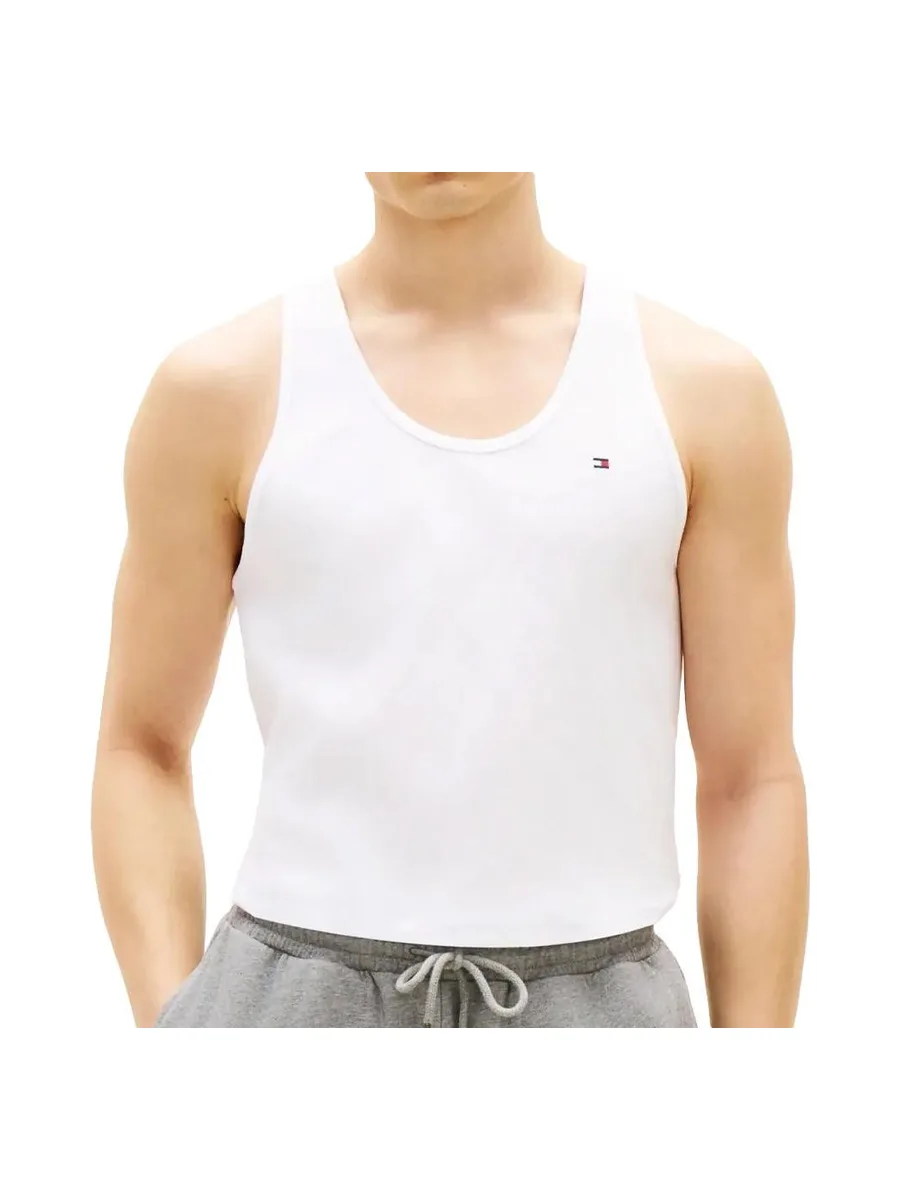 Débardeur Blanc/Beige Homme Tommy Hilfiger Tank 3