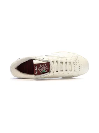 Baskets Blanches/Bordeaux Homme Reebok Club Grounds 4