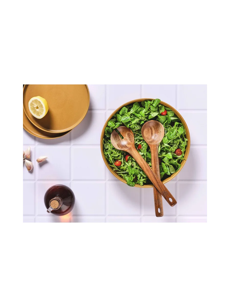 Couverts à salade en bois d'acacia OLLE 2