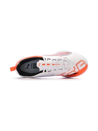 Chaussures de football Blanches/Oranges Garçon Puma Ultra 5 Play 4