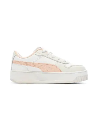 Baskets Blanches/Rose Fille Puma Carina 04 2