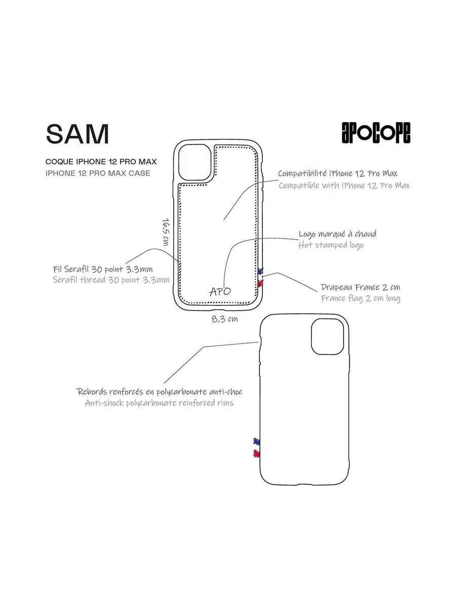 SAM - Coque iPhone 12 / 12 Pro en liège - Naturel 208