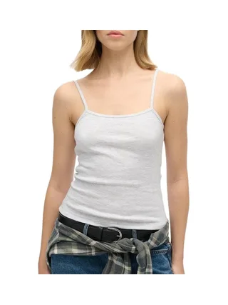 Débardeur Gris Femme Superdry Fine 1