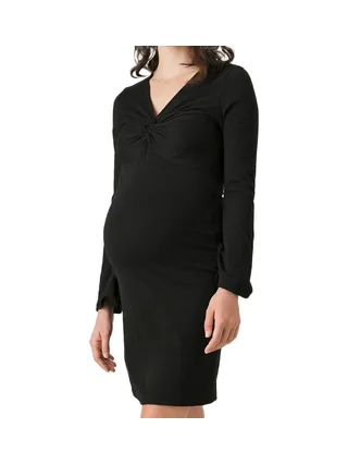 Robe de Grossesse Noir Femme Vero Moda Maternity Flared 1