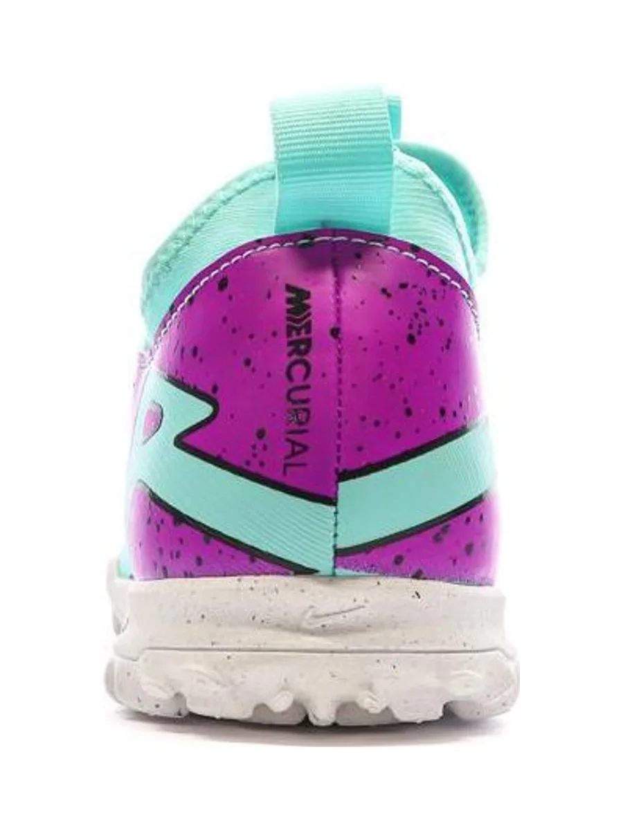 Chaussures de Football Turquoise Junior Nike Jr Zoom Vapor 15 Academy TF 4