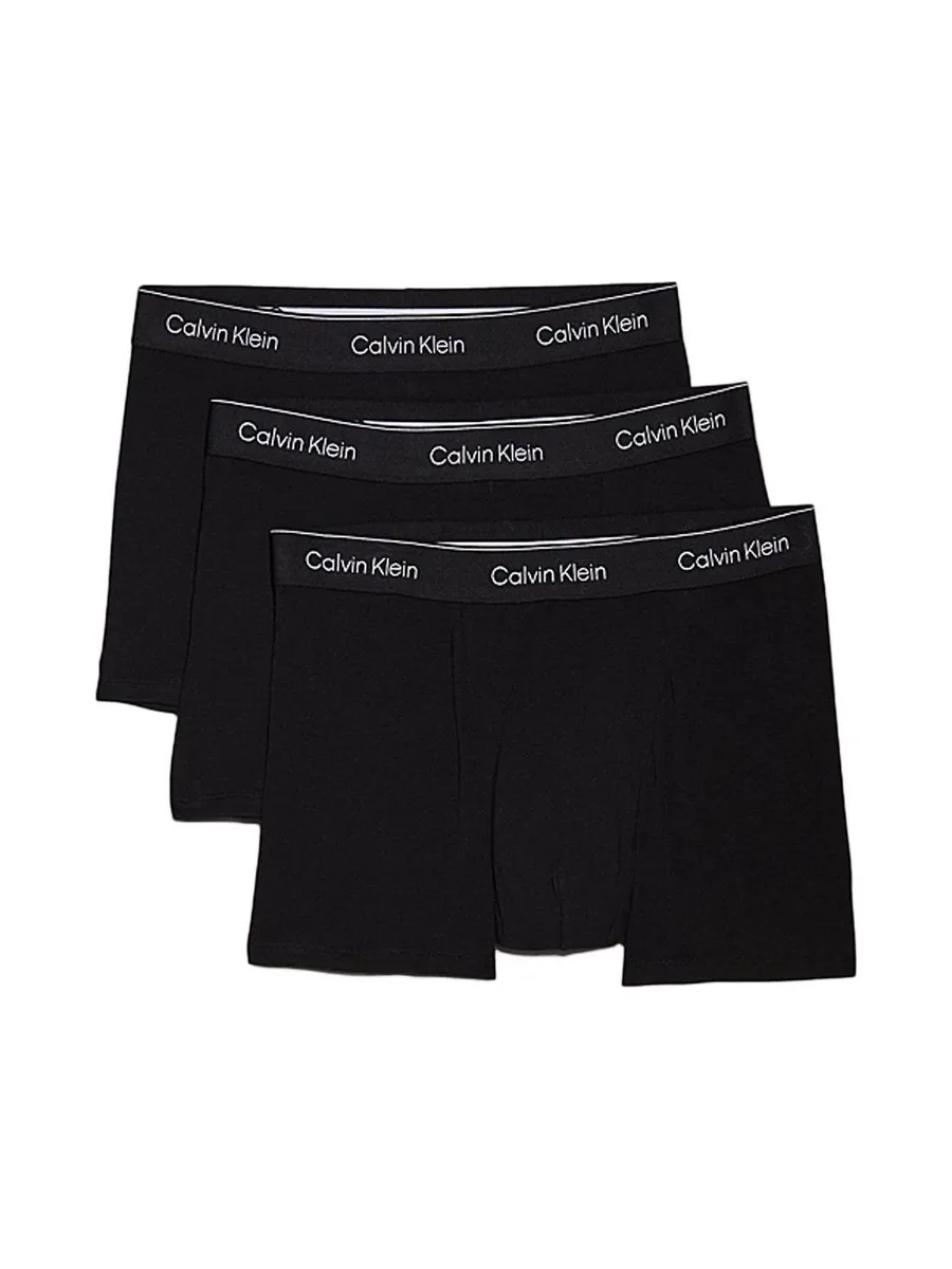 x3 Boxers Noir Homme Calvin Klein Low Rise Trunk LV00NB4389 2