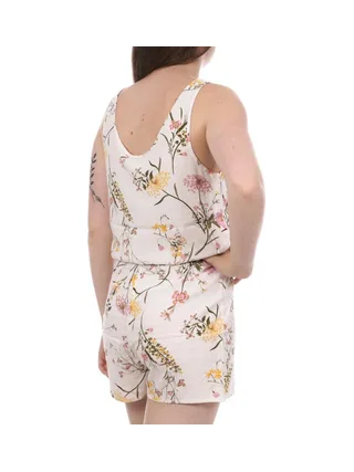 Combishort Blanche/Fleurs Femme Vero Moda Easy 2