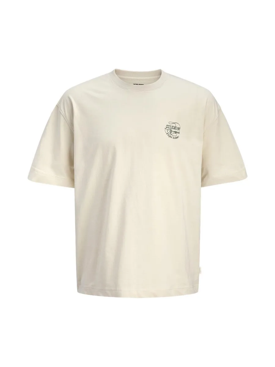 T-Shirt Beige Garçon Jack & Jones Niagara Crew Neck 2