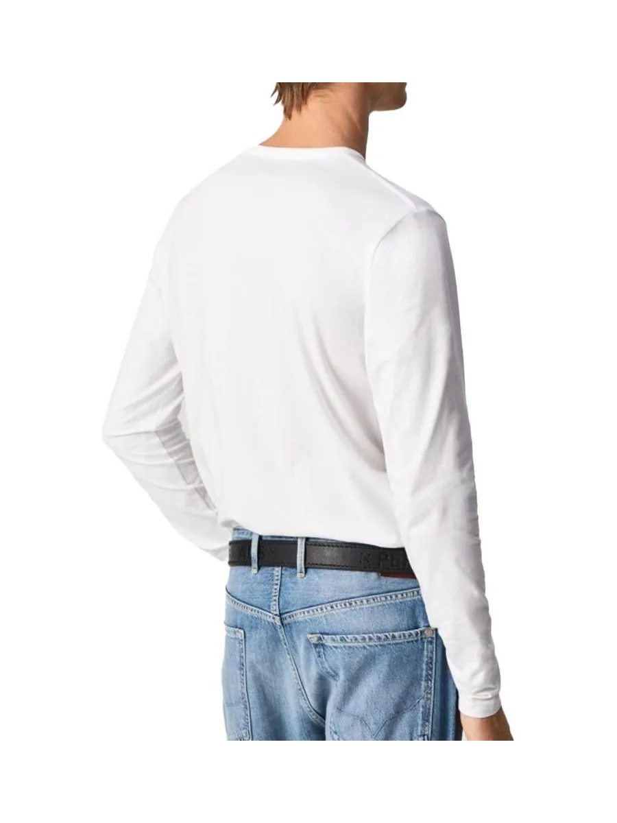 T-Shirt Manches Longues Blanc Homme Pepe jeans Original Basic 2 3