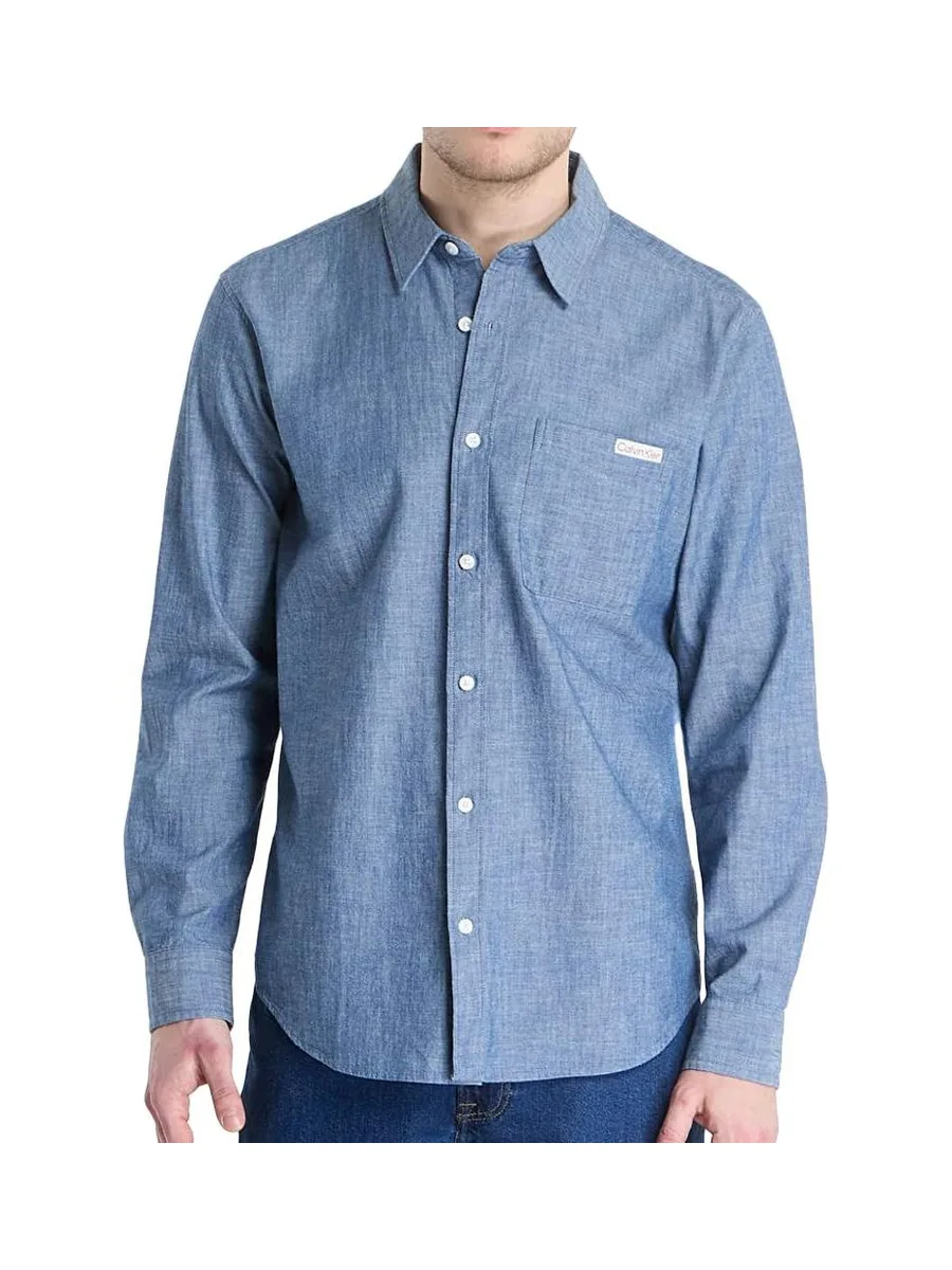Chemise Bleu Homme Calvin Klein Jeans Chambray 2