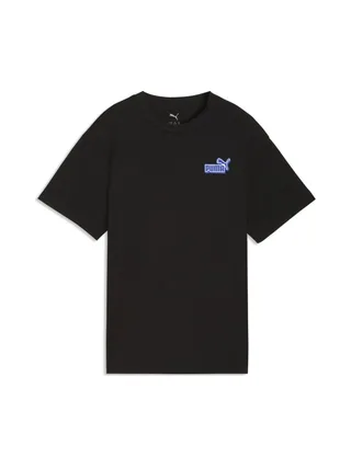 T-Shirt Noir Garçon Puma Ess Logo Lab Relaxed 1