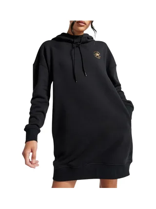 Sweat Robe Noir Femme Converse Longline 1