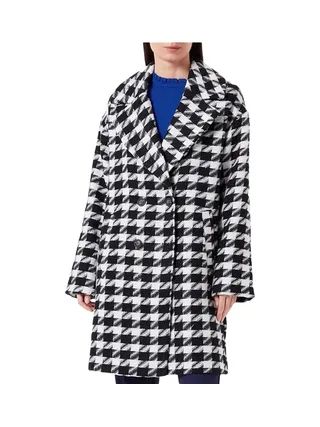 Manteaux Noir/Blanc à Carreaux Femme Vila Lunes 1