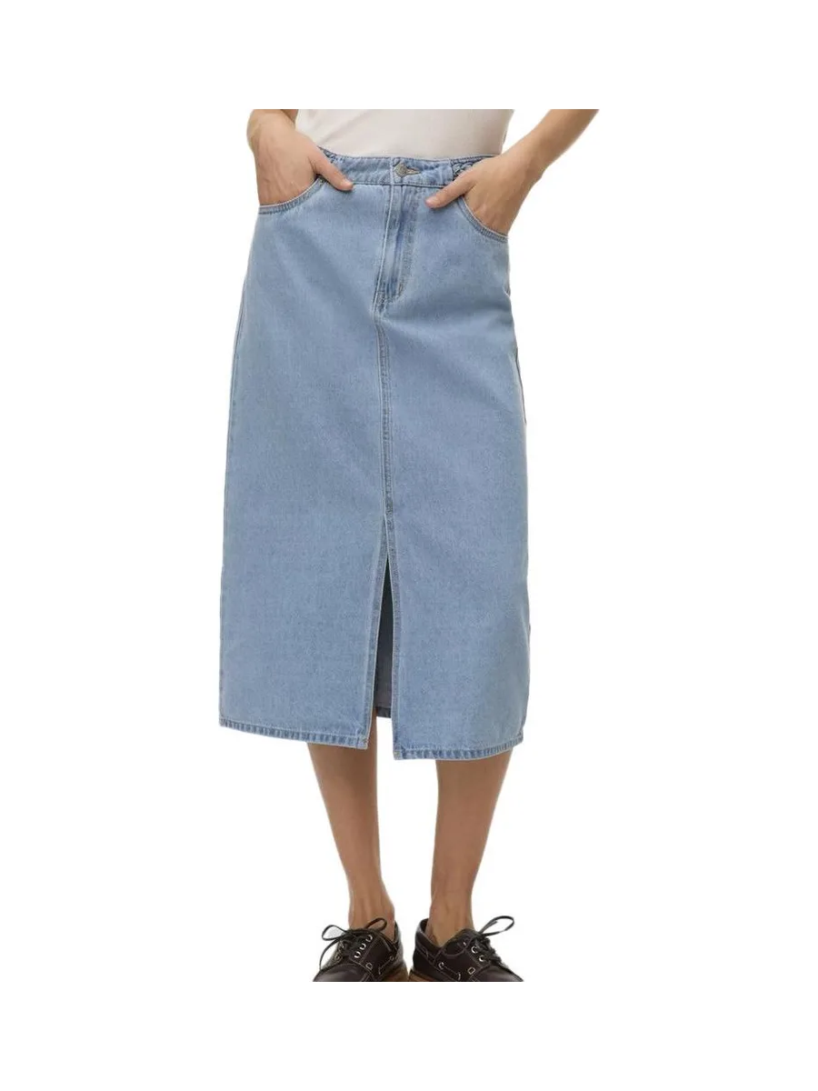 Jupe Longue Jean Bleu Femme Vero Moda Veri 1