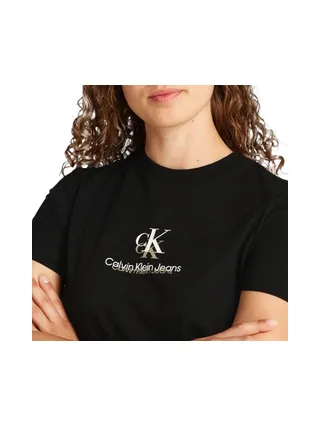 T-Shirt Noir Femme Calvin Klein Jeans Shadow Graphic 3