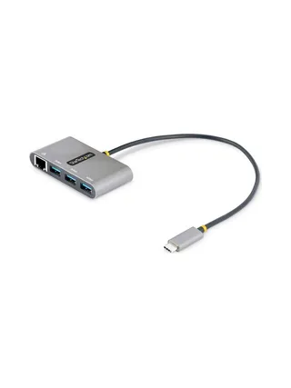 3-Port USB-C Hub with Ethernet Portable 1