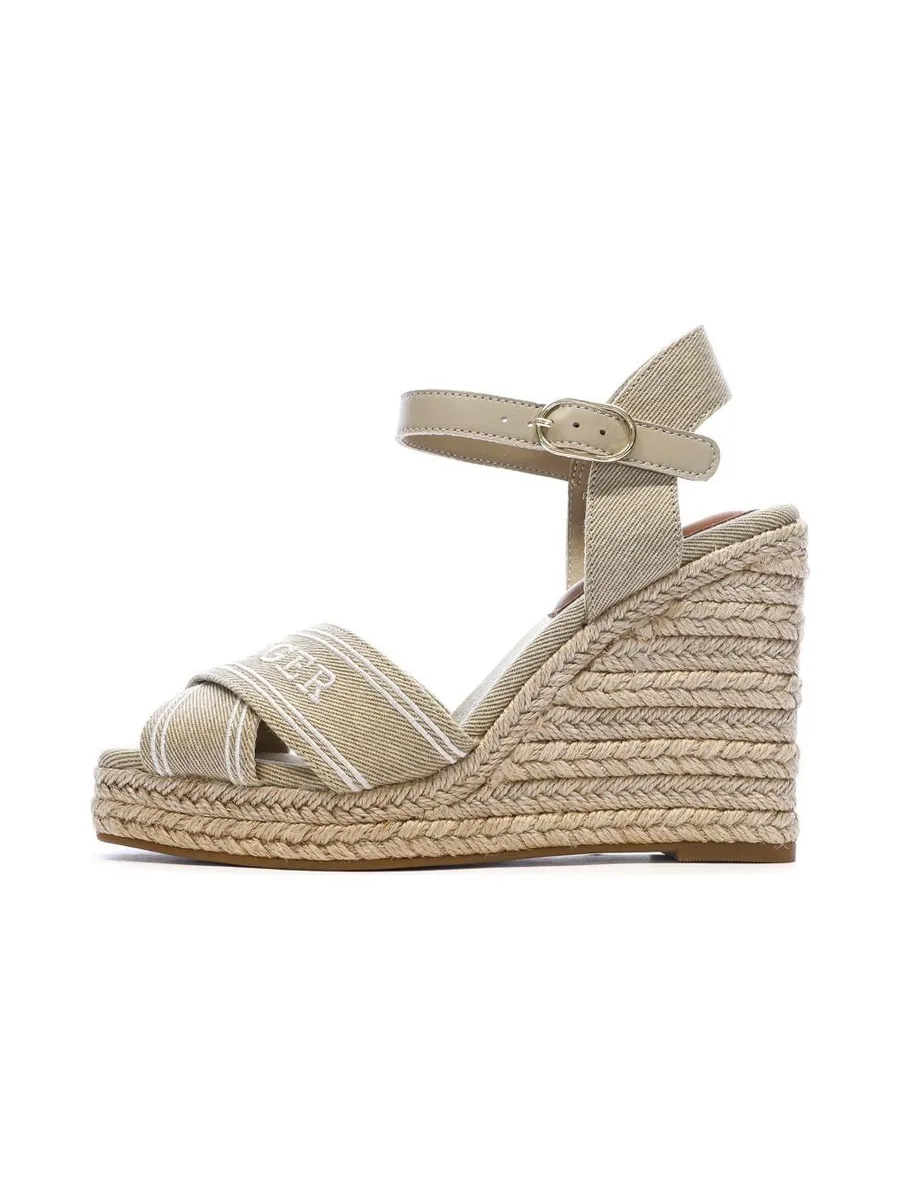 Sandales Compensées Beiges Femme Tommy Hilfiger FW0FW08668 2