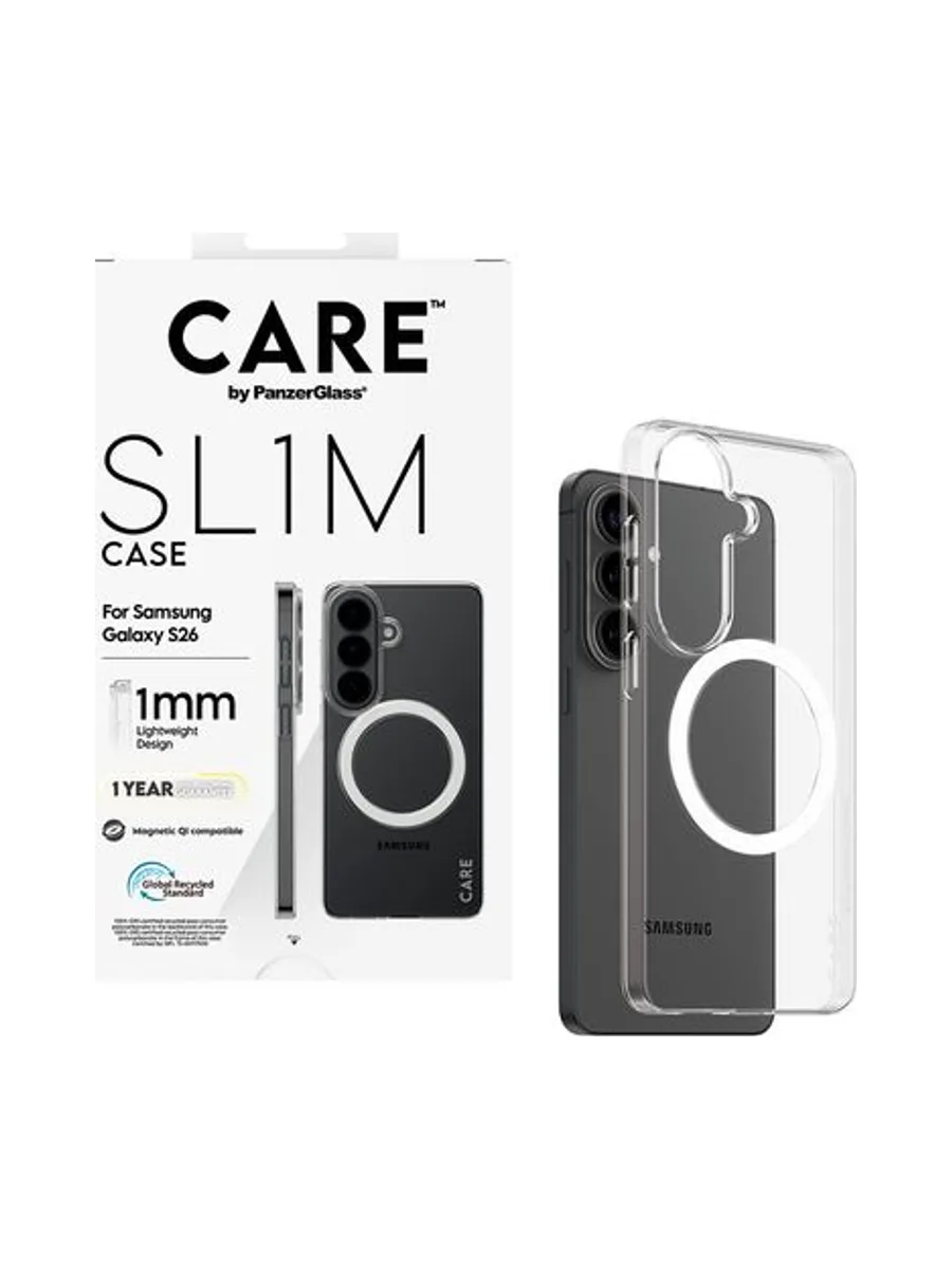 PanzerGlass CARE™ by ® SL1M Case Transparent w. Qi Samsung Galaxy S26 mobile phone case 5
