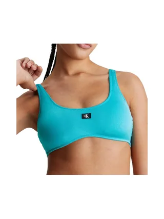 Haut de maillot de bain Bleu Femme Calvin Klein Jeans Bralette 1