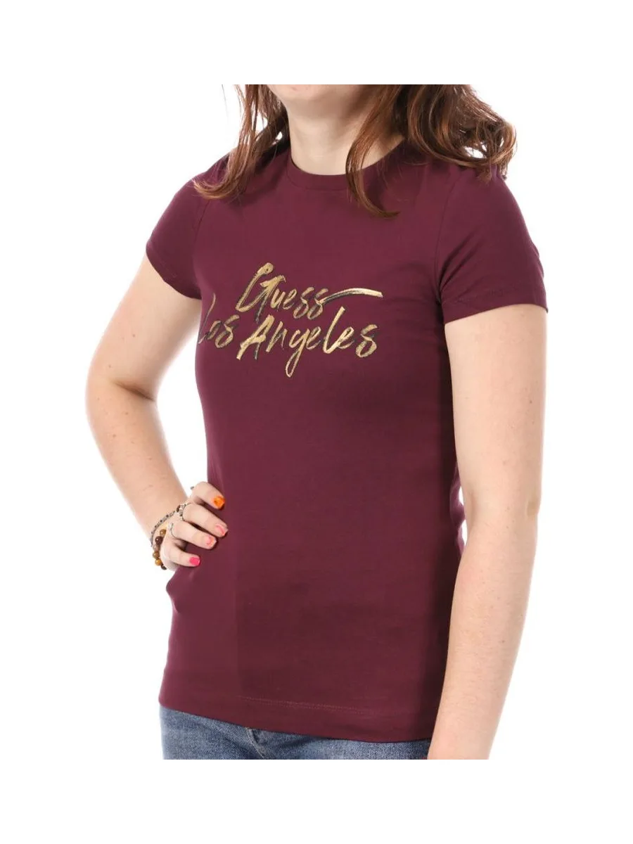 T-shirt BordeauxFemme Guess Gold 1