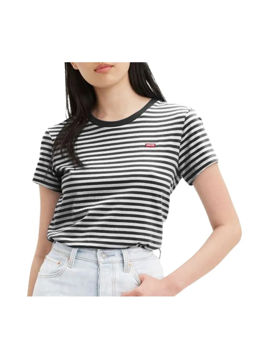 T-Shirt Noir/Blanc Femme Levi's Perfect 2