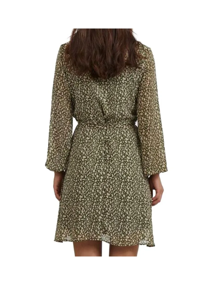 Robe Imprimée Kaki Femme Vila Viadeline 3