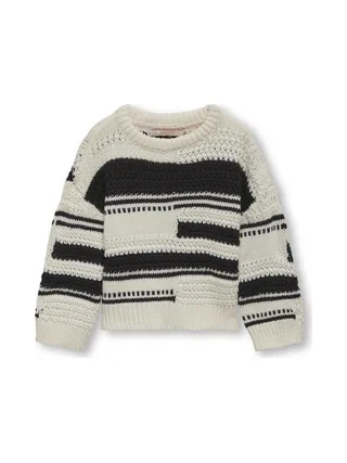 Pull Noir/Blanc Fille Kids ONLY Gsutha 1
