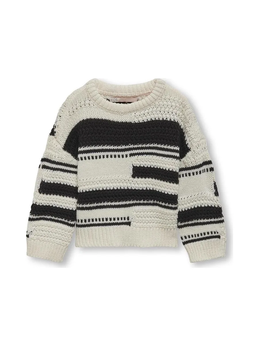 Pull Noir/Blanc Fille Kids ONLY Gsutha 2