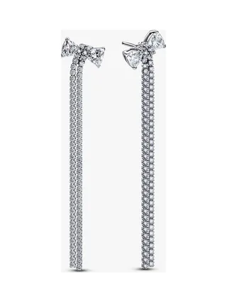 Pandora - Boucles d'oreilles Nœud Drop en argent sterling 1