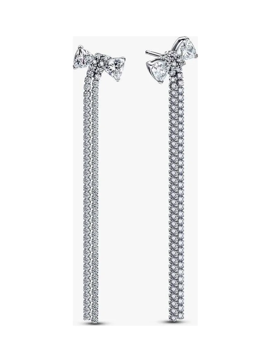 Pandora - Boucles d'oreilles Nœud Drop en argent sterling 1