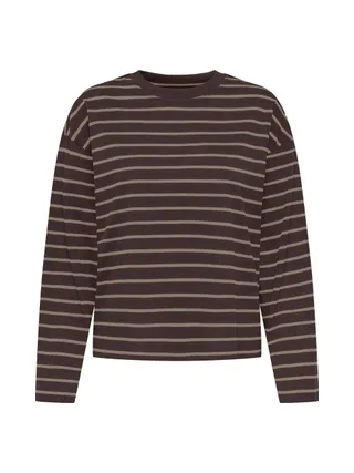 T-Shirt Manches Longues Marron Femme Only Happy 1