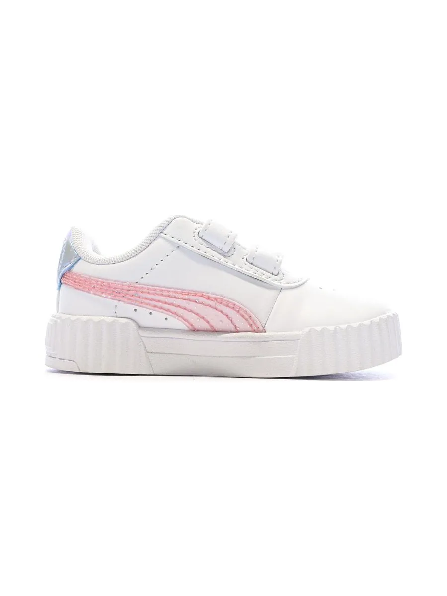 Baskets Blanche Fille Puma Carina 3.0 Blurry Dr 3
