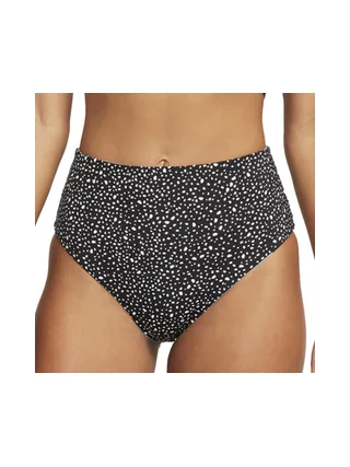 Bas de maillot de bain Femme Noir/Blanc Nike Reversible High Waist Cheeky Bottom 1