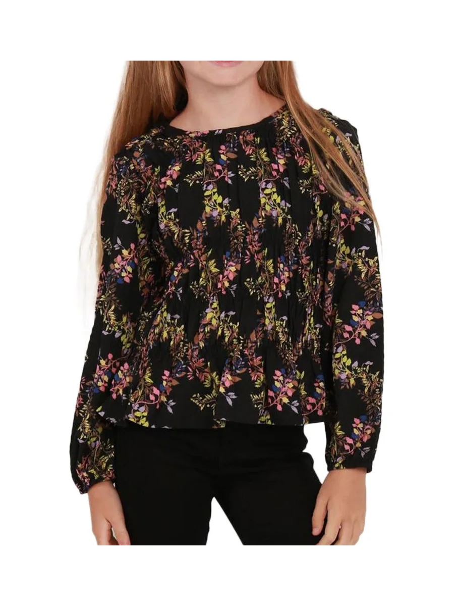 T-Shirt Manches Longues Noir à Motifs Fille Vero Moda Lova 2