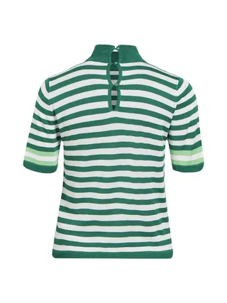 Pull à Rayures Vert/Blanc Femme Object Danya 2