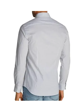 Chemise Blanche/Bleu Homme Tommy Hilfiger Poplin 2