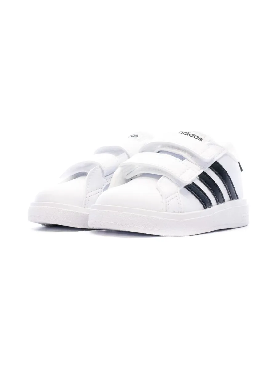 Baskets Blanc/Noir Bébé/Garçon Adidas Grand Court 2.0 7